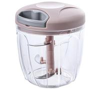 ECHOLEAF Hachoir à ail manuel rotatif 500/900 ml, coupe-légumes, trancheuse, broyeur à fruits et à ail, ustensile de cuisine, mixeur, hachoir à viande(Pink,900ml)