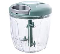 ECHOLEAF Hachoir à ail manuel rotatif 500/900 ml, coupe-légumes, trancheuse, broyeur à fruits et à ail, ustensile de cuisine, mixeur, hachoir à viande(Green,900ml)