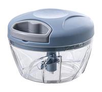 ECHOLEAF Hachoir à ail manuel rotatif 500/900 ml, coupe-légumes, trancheuse, broyeur à fruits et à ail, ustensile de cuisine, mixeur, hachoir à viande(Blue,500ml)