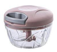 ECHOLEAF Hachoir à ail manuel rotatif 500/900 ml, coupe-légumes, trancheuse, broyeur à fruits et à ail, ustensile de cuisine, mixeur, hachoir à viande(Pink,500ml)