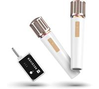 ECHOMUSSY Micro sans Fil, Micro avec Connexion par Puce Individuelle, Lumières LED Contrôlables, Autonomie de 40H, Portée de 60m, Contrôle du Volume pour Le Chant, la Parole