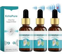 EchoPure Organic Ear Support Elixir - Tinniease Spray for Tinnitus, Tinnitus Relief for Ringing, Cleans The Ears, Portable Ear Care Sprays, Echo Ease Inhaler, Relieve Ear Discomfort (3pcs)