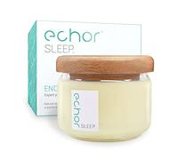 Echor Bougie en Cire de soja Vegan parfumée aux huiles essentielles de Fin de journée jusqu'à Soixante Heures d'autonomie, Lavande, ylang ylang, géranium et Orange Douce