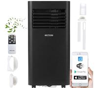 Echos® Climatiseur mobile avec tuyau d'échappement, Wi Fi et joint de fenêtre - Climatiseur mobile 9000 BTU - Contrôle par application/Wi-Fi - Télécommande et minuterie 24 h - Refroidisseur d'air