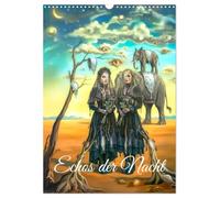 Echos der Nacht (Wandkalender 2027 DIN A3 hoch), CALVENDO Monatskalender: Diese Sammlung präsentiert zwölf Kunstwerke im Stil alter Meister, die die ... und Mystik der Gothic-Ästhetik einfangen.