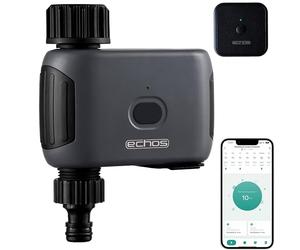 Echos Ordinateur d'irrigation avec Wi-Fi et passerelle Alexa, Google Assistant Wifi, système d'irrigation de jardin, minuterie, arrosage automatique (1 sortie avec passerelle)