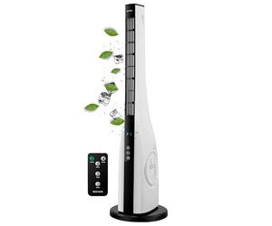 Echos® Ventilateur colonne à économie d'énergie - Très silencieux - Avec télécommande - 3 modes - Ventilateur avec refroidissement oscillant - Minuterie 15 h - Écran LED