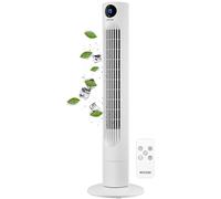Echos Ventilateur tour très silencieux - Télécommande - Oscillant - Écran LED - 3 niveaux - Ventilateur colonne - Ventilateur sur pied - Refroidisseur d'air - Minuterie 12 h