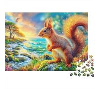 Echouillard sur Une Rive côtière Puzzle De 1000 Pièces Éécureuil Adorable Excellent Cadeau pour Enfants Et Adultes 52x38cm/1000pcs
