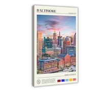 Echte Foto, Baltimore-afdruk, Baltimore Kunst Aan De Muur, Baltimore-poster, Baltimore-Foto, Baltimore-Posterafdruk, Baltimore-muurdecoratie, VS Poster sur toile Décoration murale Impression Tableaux