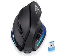 ECHTPower 2025 Update Souris Ergonomique sans Fil, 2.4GHz Souris Verticale Rechargeable, Wireless Mouse Droitier Silencieuse, 4800 DPI Réglable Interface Type C pour PC Laptop Ordinateur Mac Windows