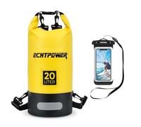 ECHTPower Sac Étanche 5L 10L 20L, Sac Étanche Nautique avec Sangle Réglable et Pochette Étanche pour Téléphone, Sac à Dos Imperméable Dry Bag Waterpoof Bateau/Canoë/Kayak/Natation/Plage/Voyage