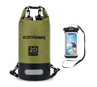 ECHTPower Sac Étanche 5L 10L 20L, Sac Étanche Nautique avec Sangle Réglable et Pochette Étanche pour Téléphone, Sac à Dos Imperméable Dry Bag Waterpoof Bateau/Canoë/Kayak/Natation/Plage/Voyage
