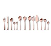 ECHTWERK "Avelino" couverts de table, finition PVD bronze mat, 68 pièces, pour 12 personnes, acier inoxydable 18/10, set de couverts, boîte de rangement incl.