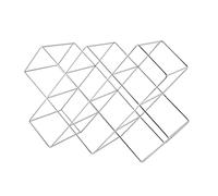 ECHTWERK Casier à vin pour jusqu'à 8 Bouteilles, casier à Bouteilles indépendant, Support pour Bouteilles de vin, Stockage de vin, Rangement de vin, 46 x 16,6 x 31 cm, édition argentée