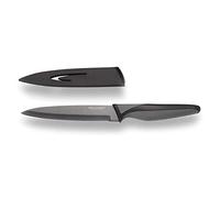 ECHTWERK Couteau à éplucher EW-SS-0150 BlackSteel, Couteau de Cuisine, Lame en Acier Inoxydable env. 9 cm, Noir, Acier Inoxydable, Acier Inoxydable, Universalmesser - 13cm
