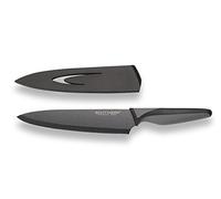 ECHTWERK Couteau à éplucher EW-SS-0150 BlackSteel, Couteau de Cuisine, Lame en Acier Inoxydable env. 9 cm, Noir, Noir, Kochmesser - 20cm