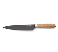 ECHTWERK Couteau de chef en acier de haute qualité, couteau de cuisine, couteau multi-usages, manche en bois d'acacia, longueur de la lame : 20 cm, Black-Edition
