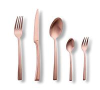 ECHTWERK Couverts de table Avelino, Bronze Edition, 20 pièces, Couverts pour 4 personnes, Acier inoxydable 18/10, satiné, Set de couverts, pour la table, Décoration de table pour mariages
