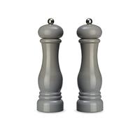 ECHTWERK Lot de 2 moulins à épices en plastique ABS de haute qualité, broyeur en céramique, moulin manuel, idéal pour les épices telles que le poivre, le sel et le piment, gris, 21 cm