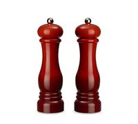 ECHTWERK Lot de 2 moulins à épices en plastique ABS de haute qualité, broyeur en céramique, moulin manuel, idéal pour les épices comme le poivre, le sel et le piment, rouge, 21 cm