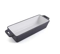 ECHTWERK Plat à pain en fonte, Cocotte sans couvercle, Boîte à pain traditionnelle avec revêtement émaillé, Convient pour les fours, grills, BBQ et induction,1,5 L, Ø 28,2 x 12,5 cm