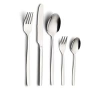 ECHTWERK Positano Ménagère 30 pièces pour 6 personnes en acier inoxydable 18/10 brillant Violet