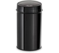 ECHTWERK Poubelle, poubelle avec capteur, Touchless poubelle, poubelle électrique, capteur de mouvement infrarouge, corps en inox, capacité 30 litres, INOX Noir