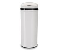 ECHTWERK Poubelle avec Capteur de Mouvement Infrarouge, Touchless Électrique, Corps en Inox, Capacité 42 Litres, Blanc