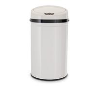 ECHTWERK Poubelle, Poubelle avec capteur, Touchless Poubelle, Poubelle électrique, capteur de Mouvement Infrarouge, Corps en INOX, capacité 30 litres, INOX Blanc