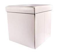 ECHTWERK Pouf, Storecube, Pouf rembourré avec Espace de Rangement, Boîte de Rangement Pliable, Tabouret de Pied, Pliable, Fonction de Table d'appoint, Couvercle Amovible, Environ 38 x 38 x 38 cm