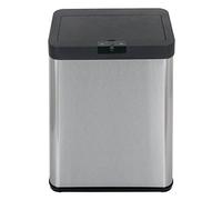 ECHTWERK Sensor poubelle, poubelle à capteur, Touchless poubelle, poubelle électrique, capteur de mouvement infrarouge, fonction Soft Close, corps en inox, capacité 48 litres, gris