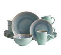 ECHTWERK Service de table vintage 24 pièces "Ana", design moderne, pour 6 personnes, vaisselle en porcelaine avec 6 x assiettes plates, 6 x assiettes à dessert, 6 x bols, 6 x tasses à thé