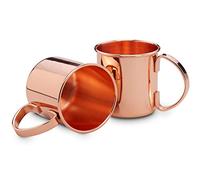 ECHTWERK set de gobelets en cuivre, verres en acier inoxydable, set de cocktail, verres à cocktail parfaits pour le gin, la vodka et les boissons froides, 2x gobelets en cuivre 450 ml