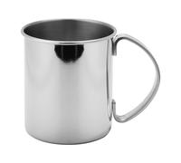 ECHTWERK Lot de 4 verres en cuivre incassables en acier inoxydable - Idéal pour le gin, la vodka, la bière et les boissons froides - Coffret cadeau - Édition argent - 480 ml