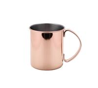 ECHTWERK Ensemble de 4 gobelets en cuivre, verres en acier inoxydable incassables, verres à cocktail parfaits pour le gin, la vodka, la bière et les boissons froides, édition cuivre, 1000 ml