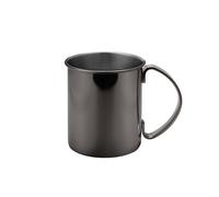 ECHTWERK Ensemble de 4 gobelets en cuivre, verres incassables en acier inoxydable, set de cocktail, pour le gin, la bière et les boissons froides, Black-Edition, 1000 ml