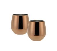 ECHTWERK Set de verres à vin et à eau 2 pièces, acier inoxydable, édition cuivre, 500 ml, 10 x 9,5 cm, 10 x 9,5 cm