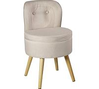 ECHTWERK ׄVince Fauteuil, Fauteuil rembourré, Fauteuil scandinave, Fauteuil Confort, Dossier Haut, Rembourrage en Mousse Souple, pour Le Salon et Le Coin Lecture, 42 x 42 x 71 cm, 6,2 kg, crème