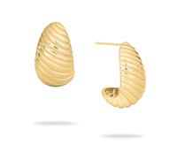 Echtzeit Boucles d'oreilles créoles pour femme avec une forme innovante et des lignes fines en relief, design élégant avec une touche moderne - Accessoire élégant pour les femmes soucieuses de la mode