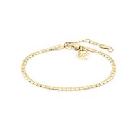 ECHTZEIT Bracelet en acier inoxydable - 21 cm de long - The Y-Sleek, 210 mm, Acier inoxydable plaqué or 14 carats, Pas de gemme