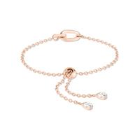 Echtzeit Bracelet pour femme - Design filigrane avec symbole infini et pendentifs en forme de goutte étincelants - Bijou élégant pour un look solo ou superposé - Intemporel et féminin, 220 mm, Acier