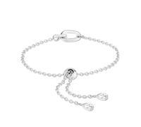 Echtzeit Bracelet pour femme - Design filigrane avec symbole infini et pendentifs en forme de goutte étincelants - Bijou élégant pour un look solo ou superposé - Intemporel et féminin, 220 mm, Acier