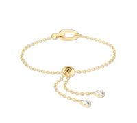 Echtzeit Bracelet pour femme - Design filigrane avec symbole infini et pendentifs en forme de goutte étincelants - Bijou élégant pour un look solo ou superposé - Intemporel et féminin, 220 mm, Acier