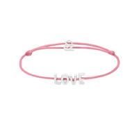 Echtzeit bracelet Puffy Love Letters - 21 cm, or/argent avec verschiedenen Farben- verstellbares Stoffarmband avec lettres en acier inoxydable - résistant à l'eau & hypoallergénique bijoux