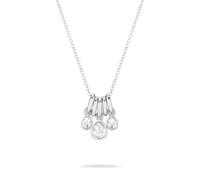 Echtzeit Collier pour femme avec pendentifs en forme de goutte étincelants - Bijou polyvalent et intemporel à superposer et à porter seul, accessoire parfait pour femme, 45 cm, Acier inoxydable