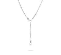 Echtzeit Collier pour femme - Long collier ou chaîne en Y, filigrane et moderne, idéal pour un look superposé, bijou féminin pour les femmes soucieuses du style, 56 cm, Acier inoxydable, Pas de gemme