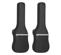 Echwave Lot de 2 housses de transport pour guitare électrique, 41 cm, pour guitare acoustique, guitare électrique, basse, concert, guitare et plus encore, Noir/blanc