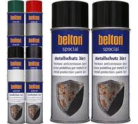 ECI Belton Lot de 2 vernis de protection pour métal 3 en 1 400 ml - Peinture de protection contre la rouille - Couleur au choix (2 x noir mat)