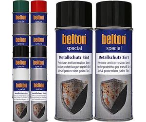 ECI Belton Lot de 2 vernis de protection pour métal 3 en 1 400 ml - Peinture de protection contre la rouille - Couleur au choix (2 x noir mat)